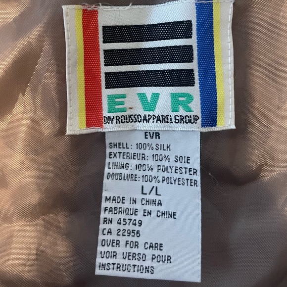 Vintage 80s 100% Silk Paisley Bomber Jacket Oversized L XL lightweight - Picture 6 of 7